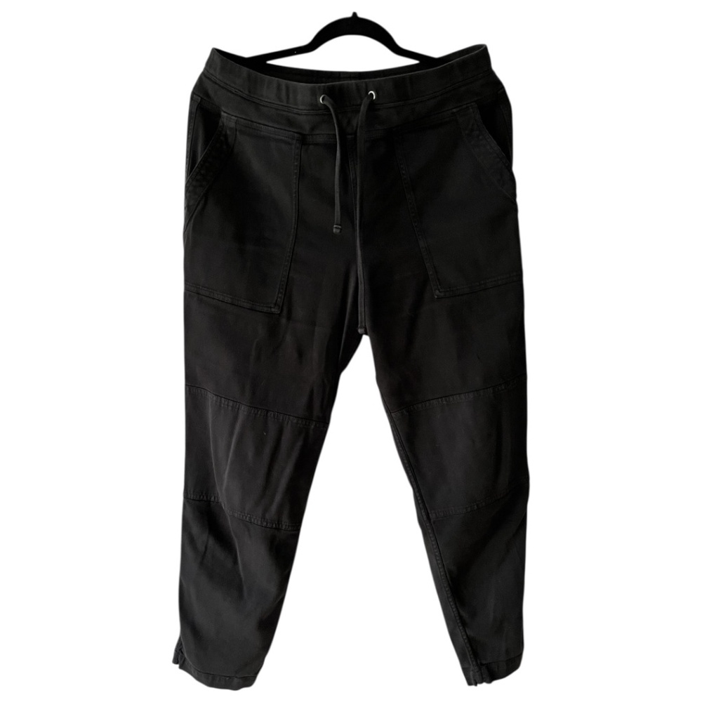 James Perse Cotton Black Drawstring Pants Size 2 (Medium)